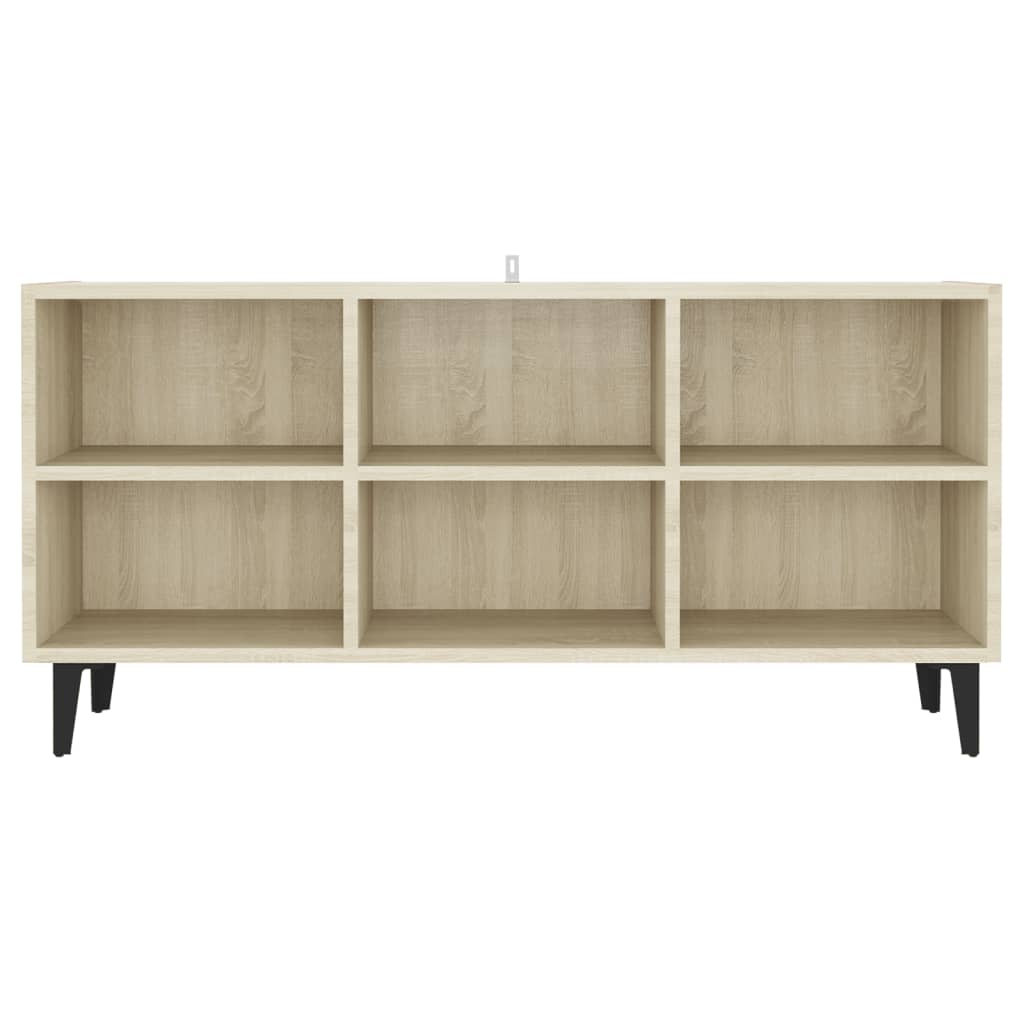 Comodă TV cu picioare metalice, stejar sonoma, 103,5x30x50 cm GartenMobel Dekor