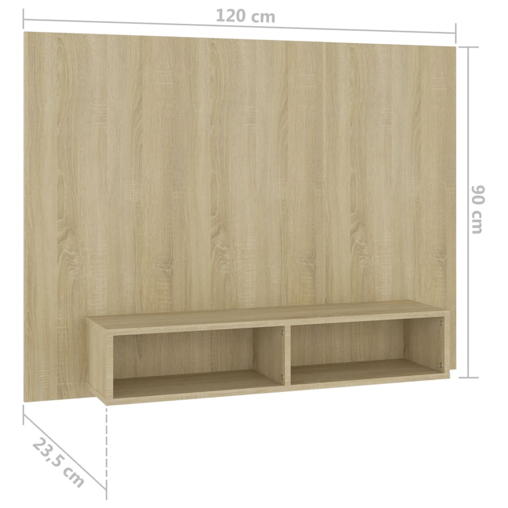 Comodă TV de perete, stejar sonoma, 120x23,5x90 cm, PAL GartenMobel Dekor