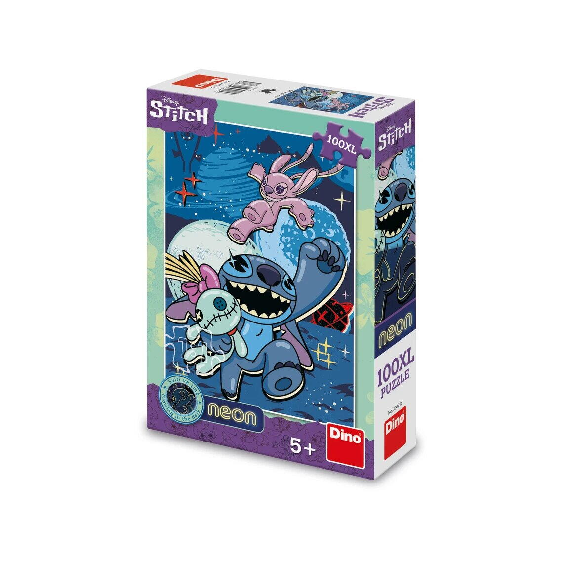 Puzzle neon XL - Stitch (100 piese) PlayLearn Toys