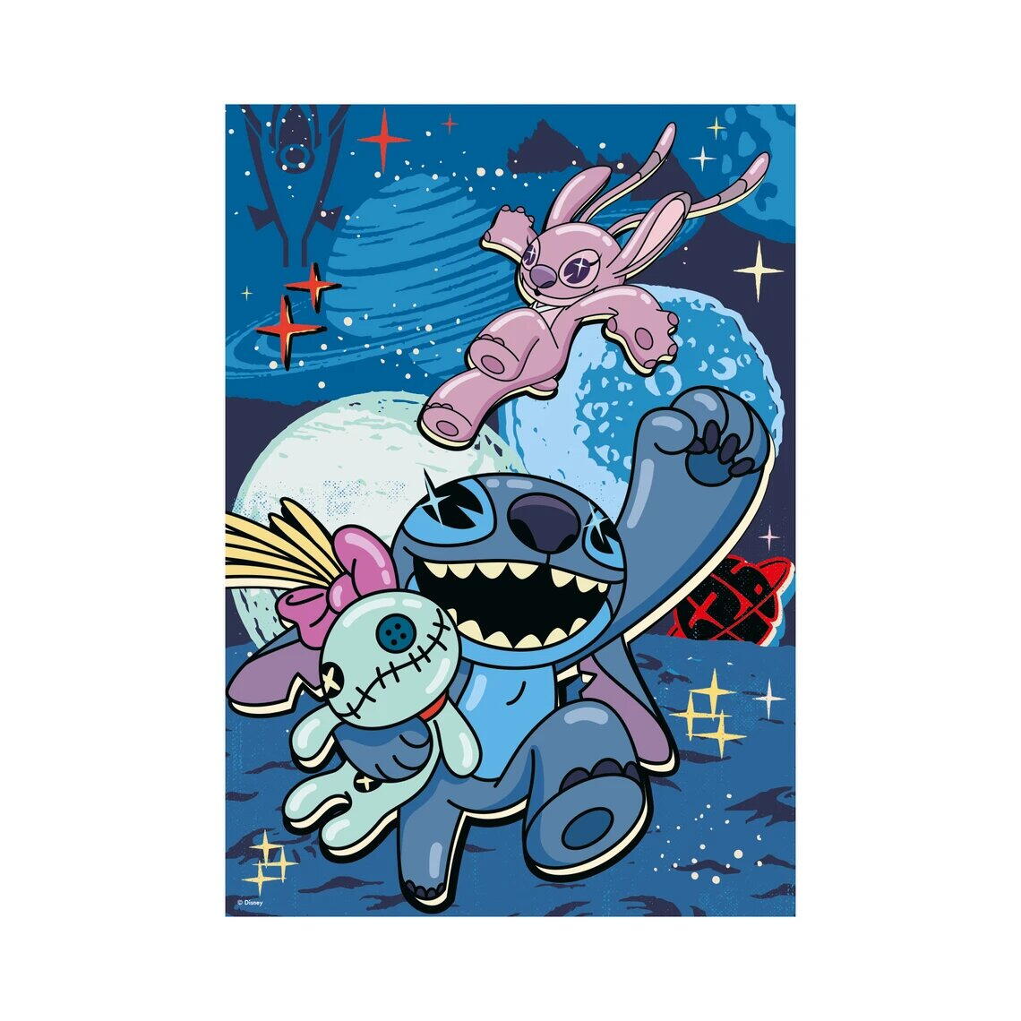 Puzzle neon XL - Stitch (100 piese) PlayLearn Toys