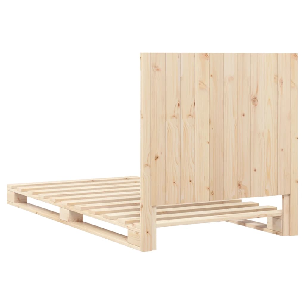 Cadru de pat cu tăblie, 100x200 cm, lemn masiv de pin GartenMobel Dekor
