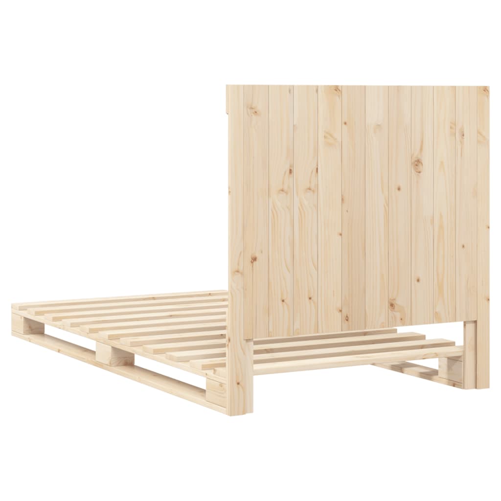 Cadru de pat cu tăblie, 100x200 cm, lemn masiv de pin GartenMobel Dekor