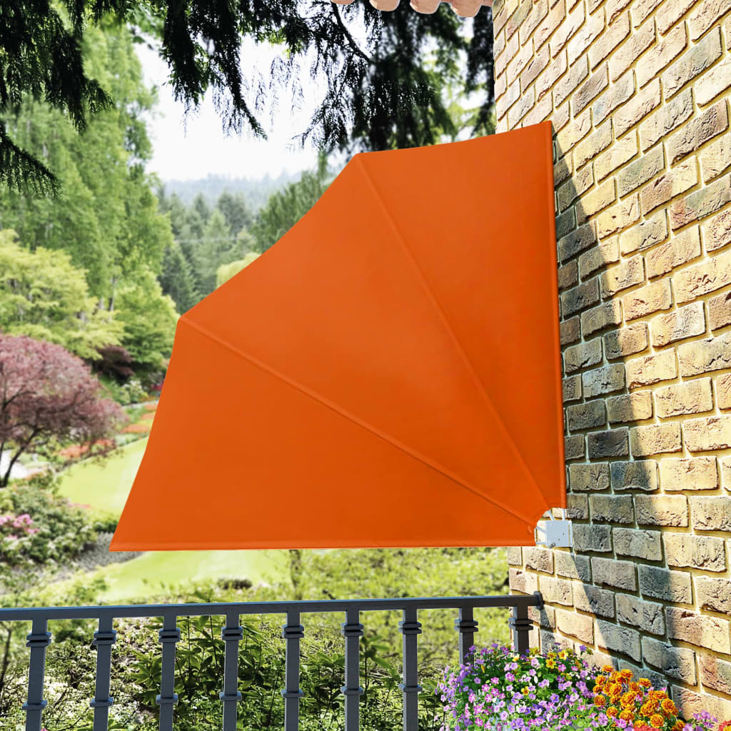 Copertină laterală pliabilă de balcon, cărămiziu, 140x140 cm GartenMobel Dekor