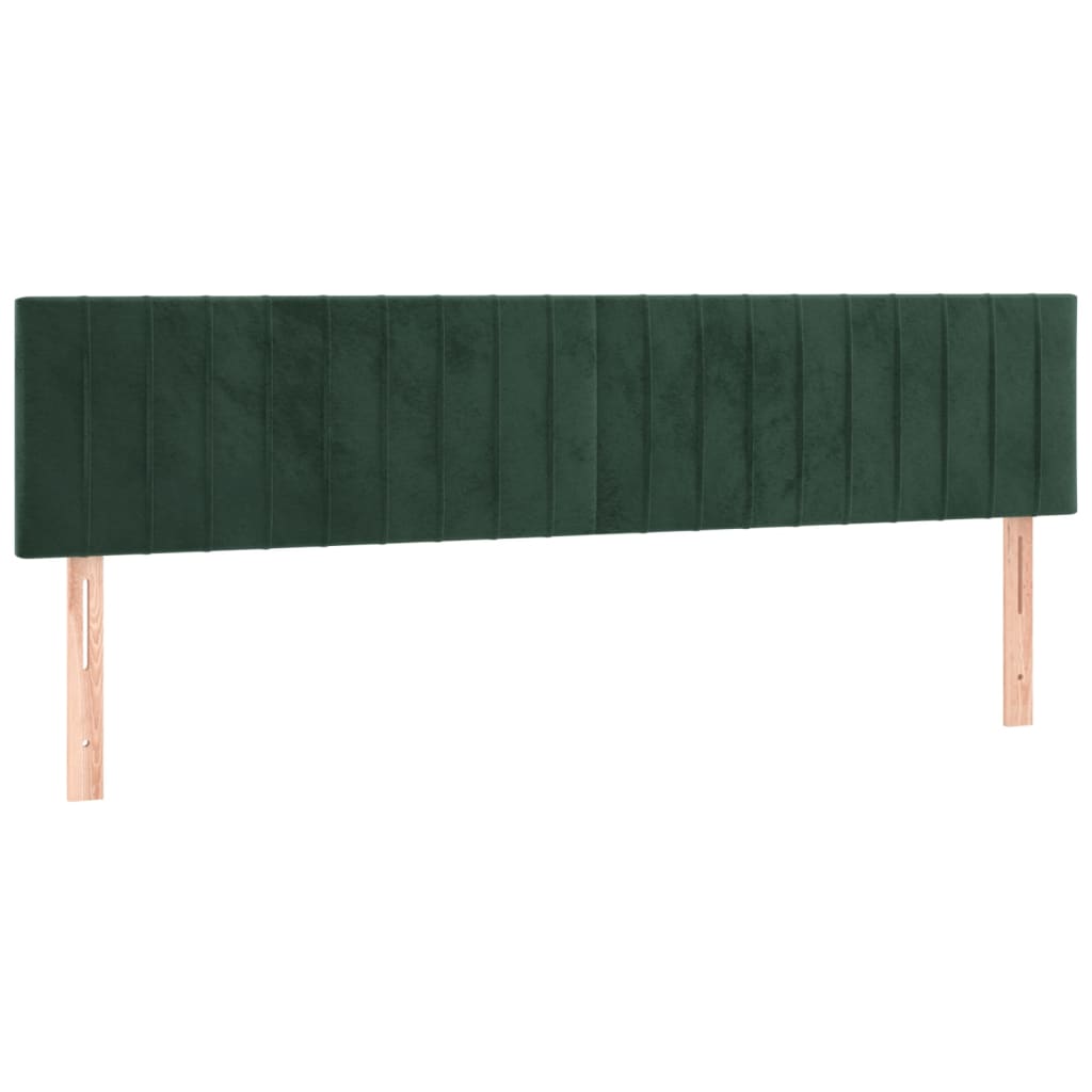 Pat box spring cu saltea, verde închis, 200x200 cm, catifea GartenMobel Dekor