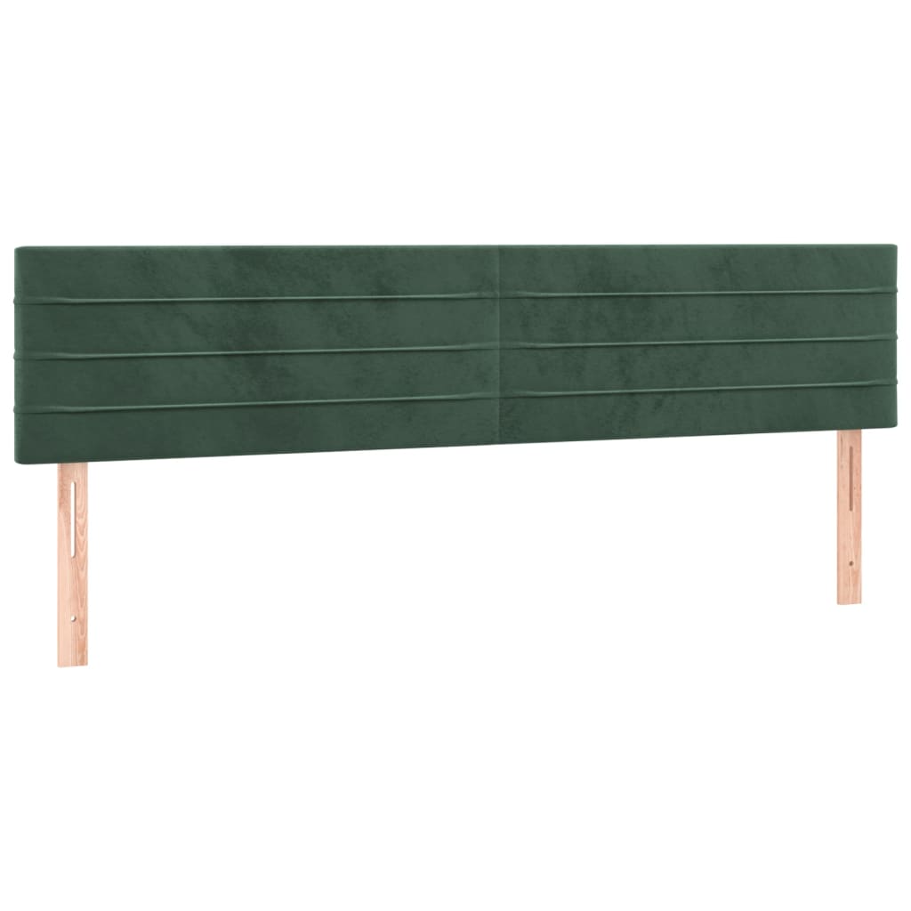 Pat box spring cu saltea, verde închis, 200x200 cm, catifea GartenMobel Dekor