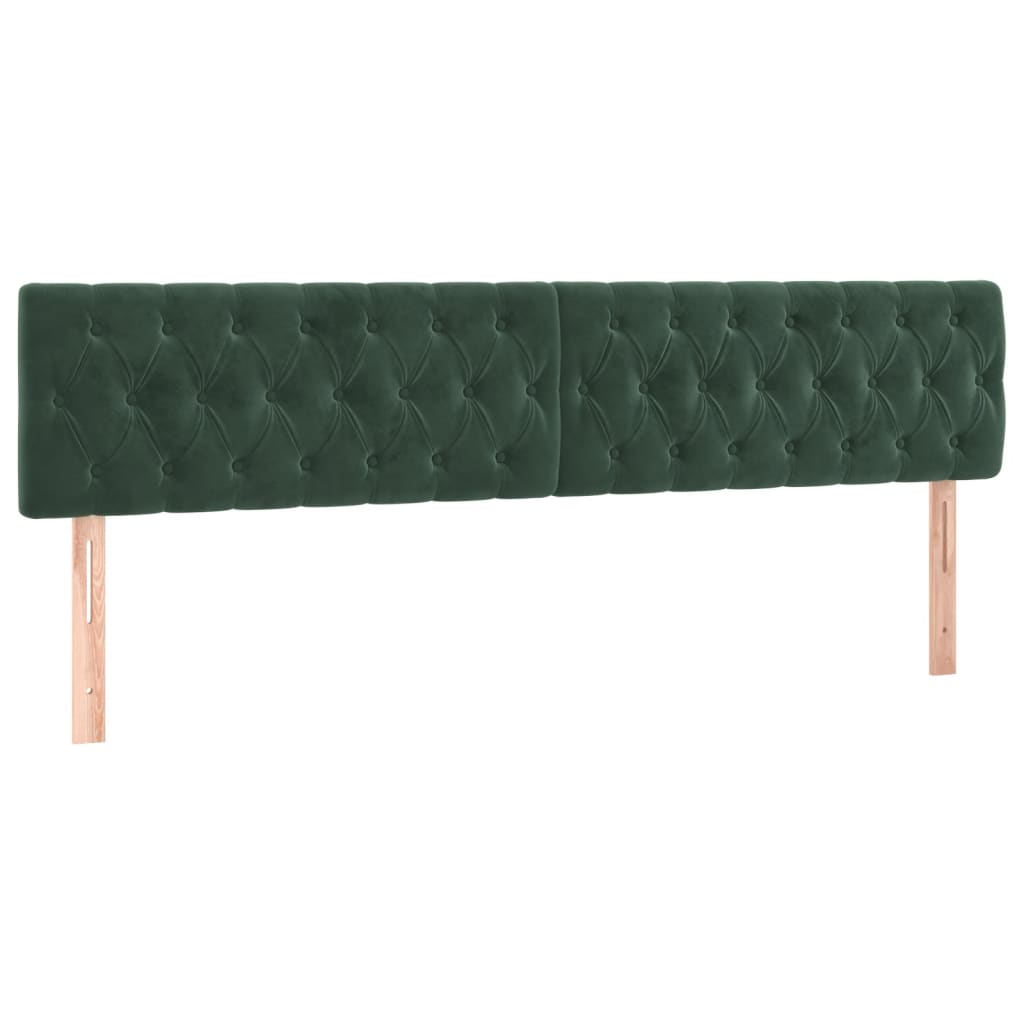 Pat box spring cu saltea, verde închis, 200x200 cm, catifea GartenMobel Dekor