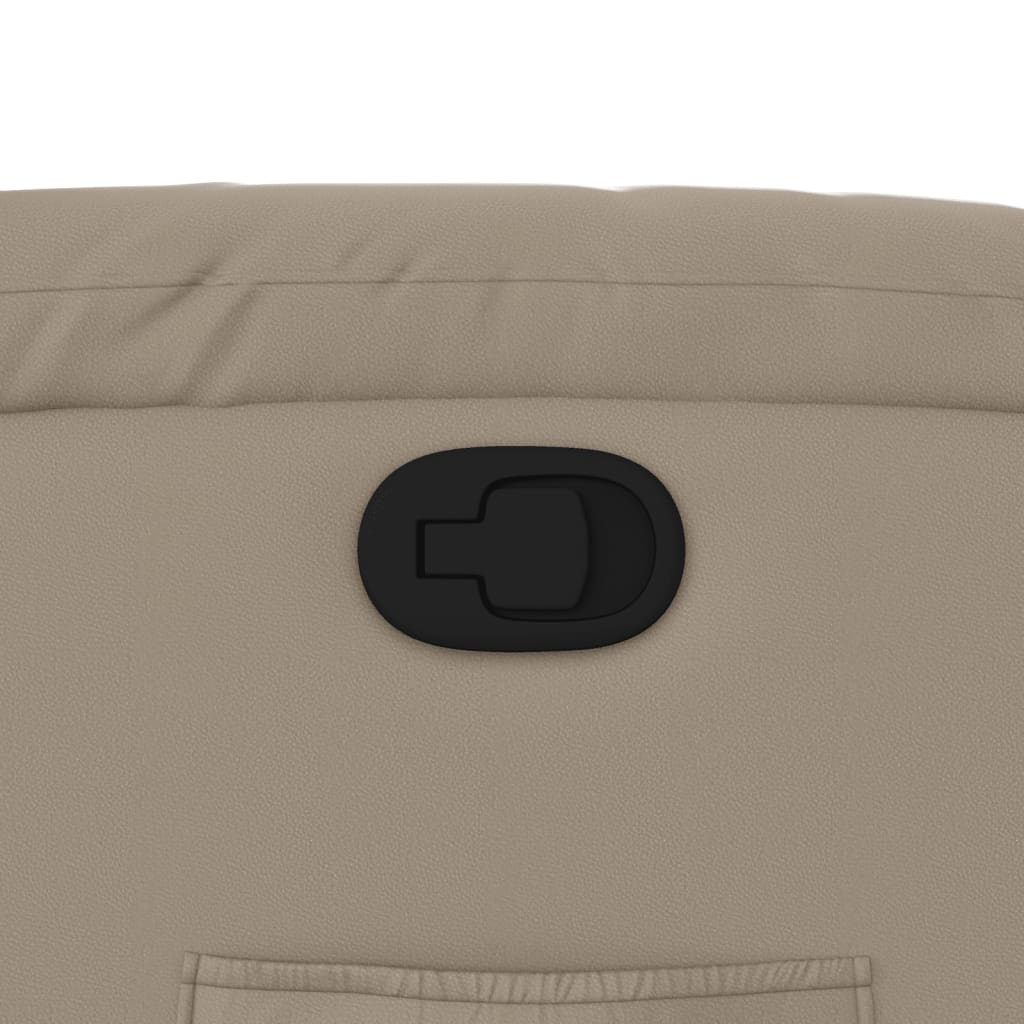 Fotoliu rabatabil cu ridicare, cappuccino, piele ecologică GartenMobel Dekor