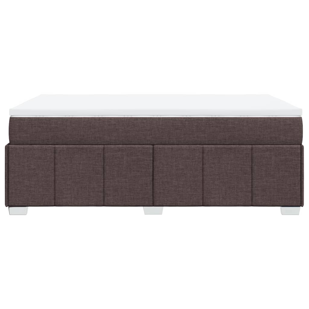 Pat box spring cu saltea, maro închis, 120x190 cm, textil GartenMobel Dekor