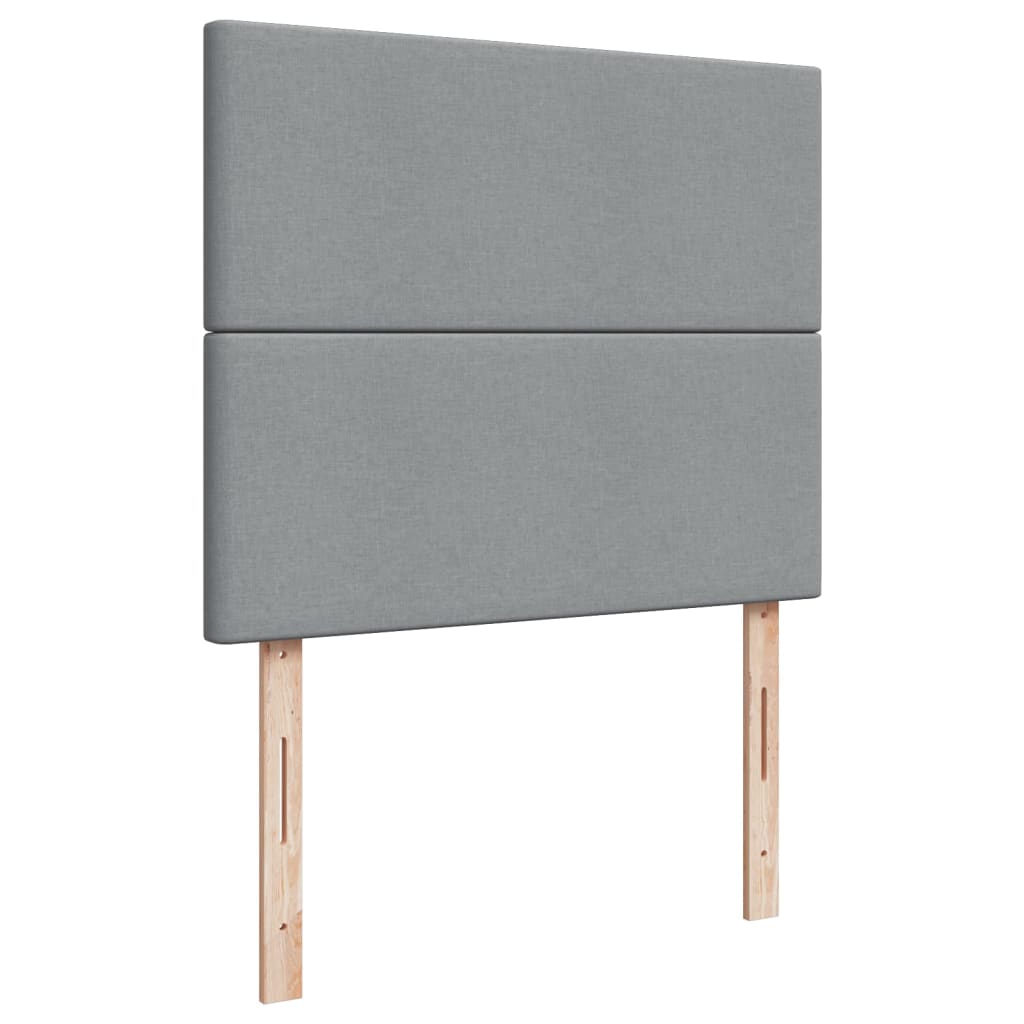 Pat box spring cu saltea, gri deschis, 120x190 cm, textil GartenMobel Dekor