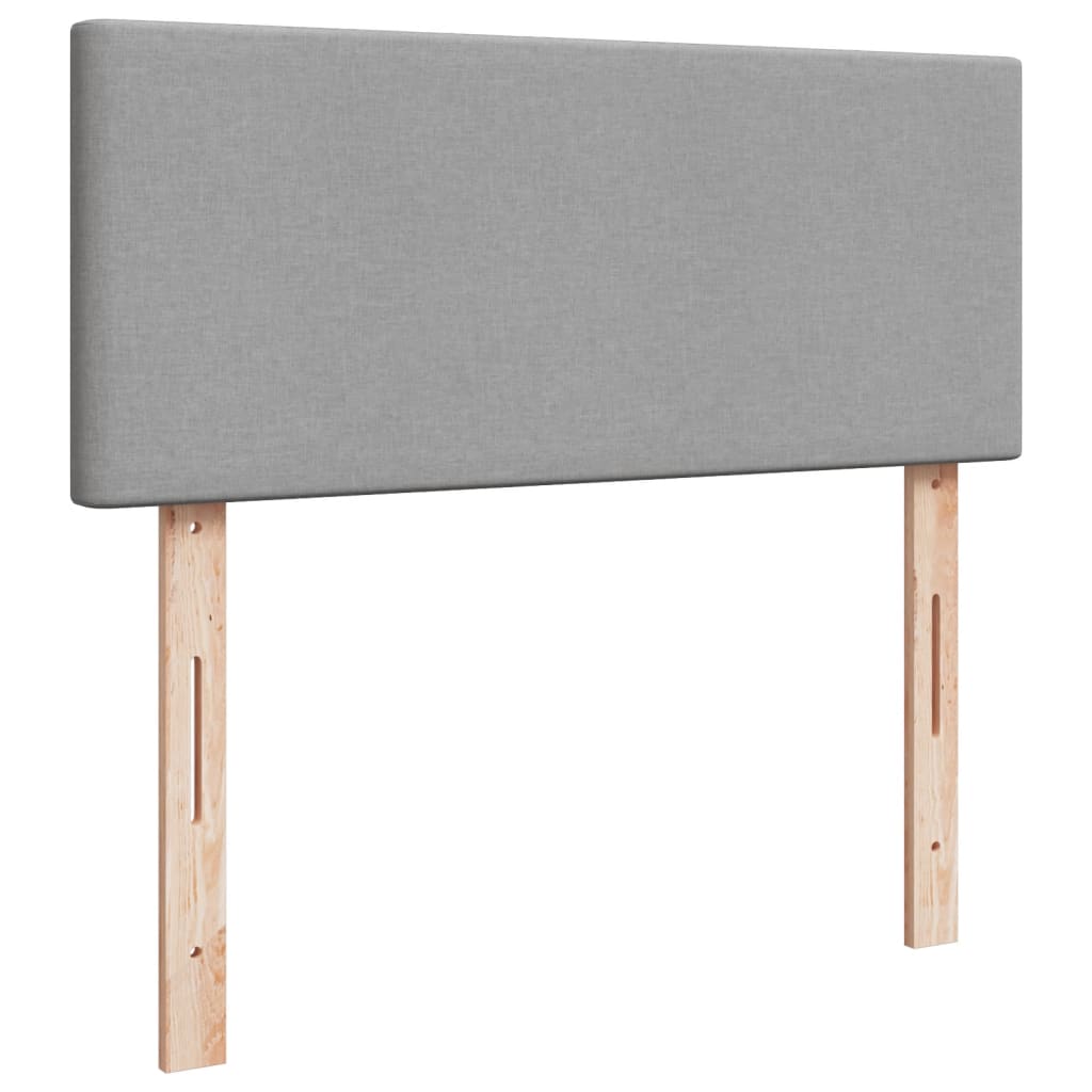 Pat box spring cu saltea, gri deschis, 120x190 cm, textil GartenMobel Dekor