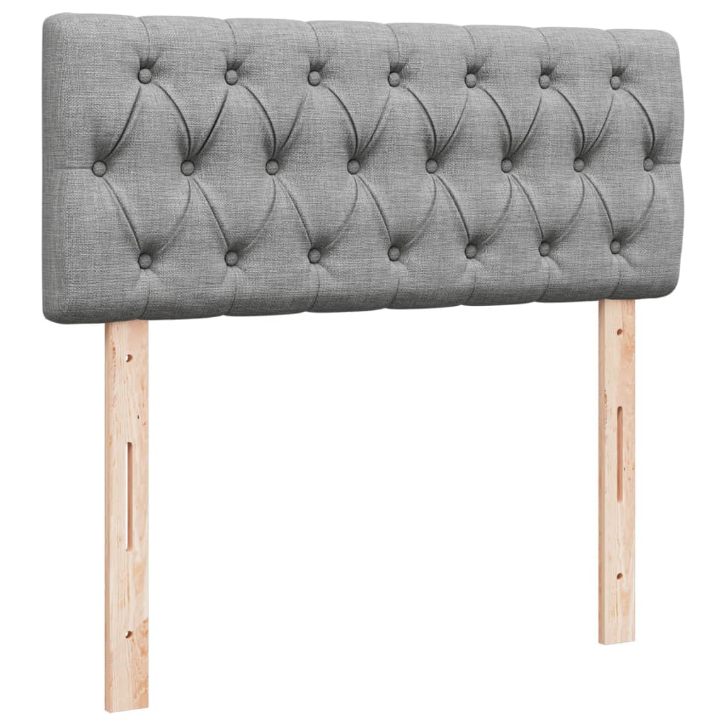 Pat box spring cu saltea, gri deschis, 120x190 cm, textil GartenMobel Dekor