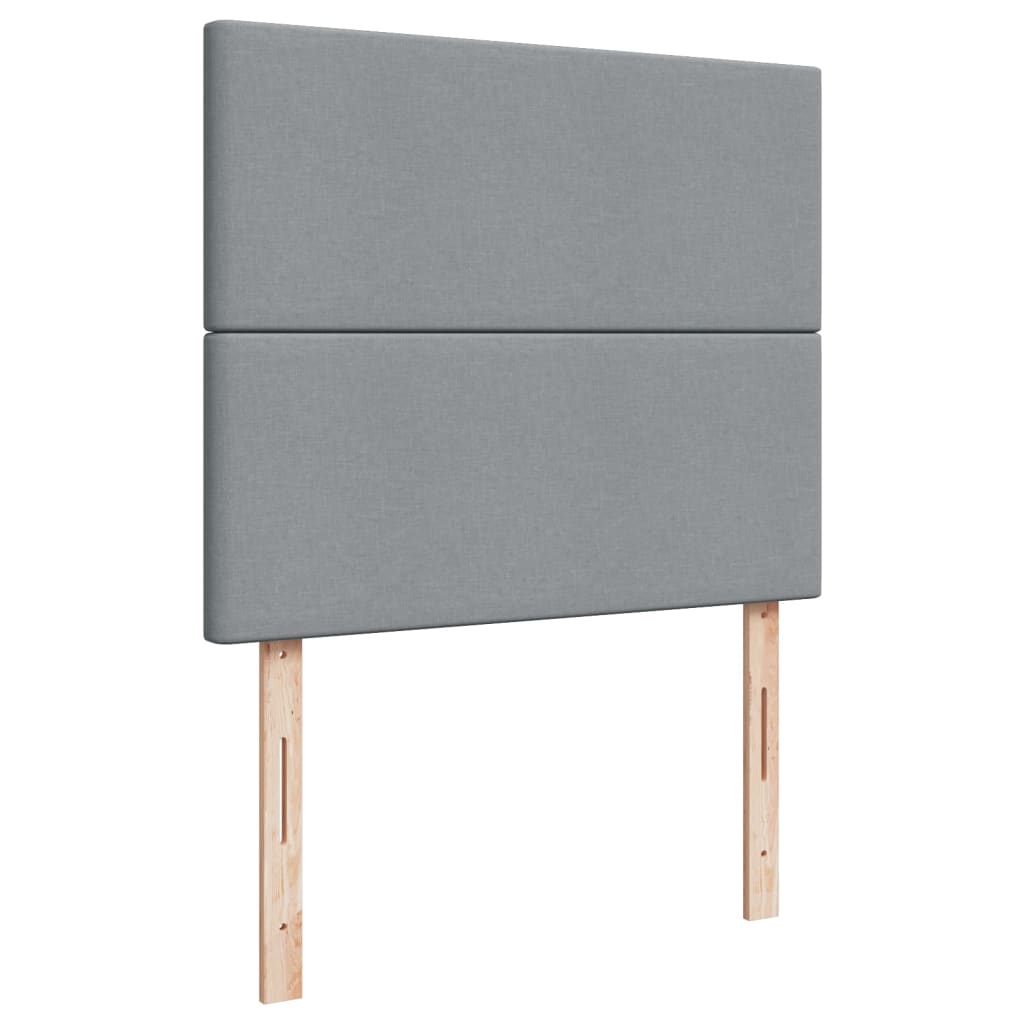 Pat box spring cu saltea, gri deschis, 120x190 cm, textil GartenMobel Dekor