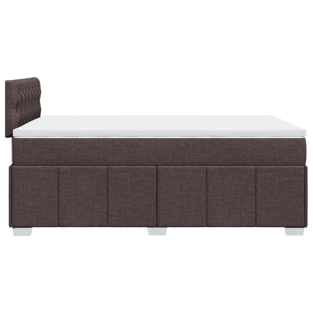 Pat box spring cu saltea, maro închis, 120x190 cm, textil GartenMobel Dekor