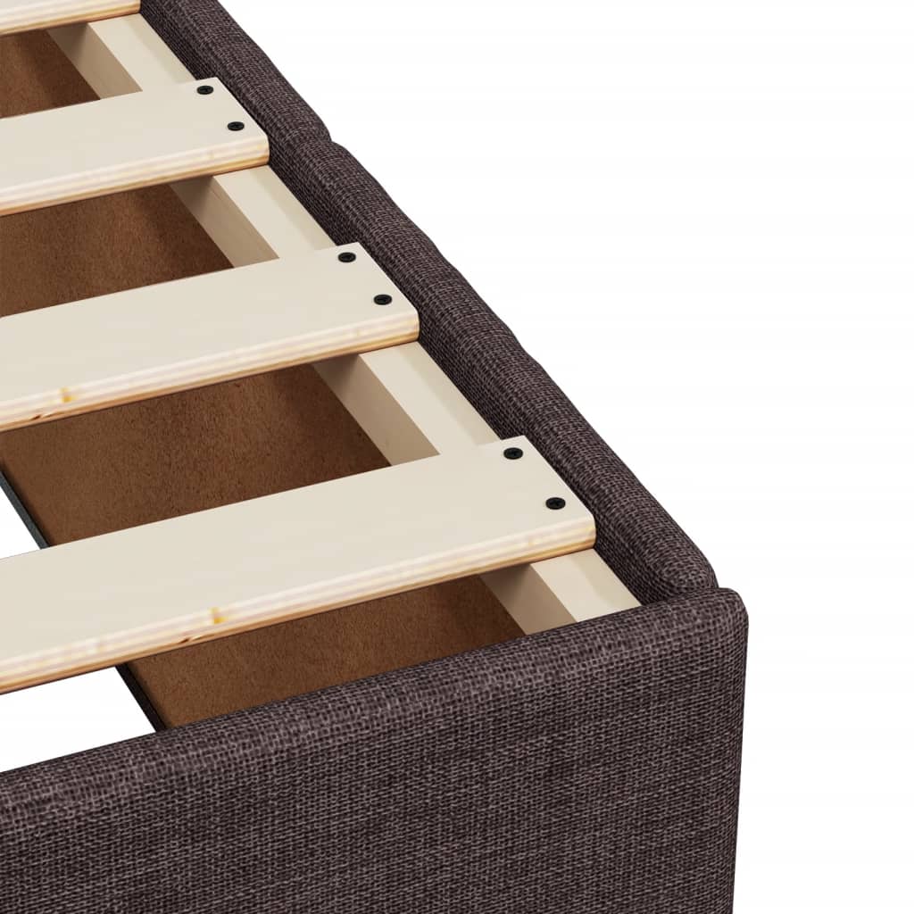 Pat box spring cu saltea, maro închis, 120x190 cm, textil GartenMobel Dekor