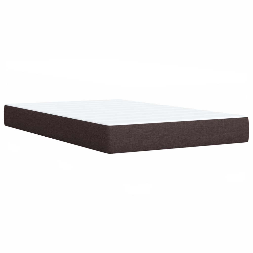 Pat box spring cu saltea, maro închis, 120x190 cm, textil GartenMobel Dekor