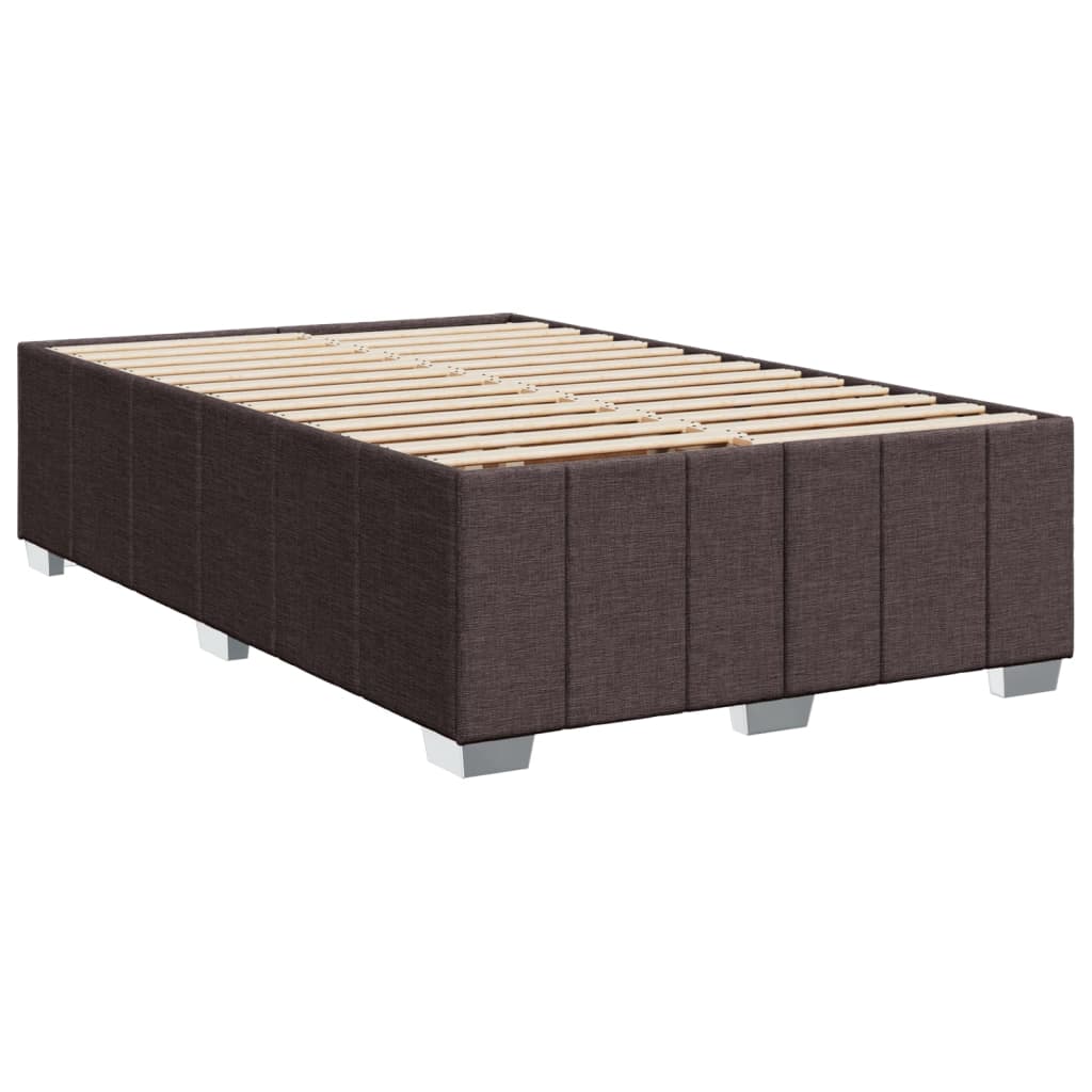 Pat box spring cu saltea, maro închis, 120x190 cm, textil GartenMobel Dekor