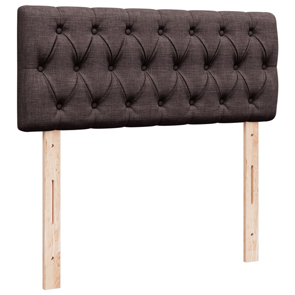 Pat box spring cu saltea, maro închis, 120x190 cm, textil GartenMobel Dekor