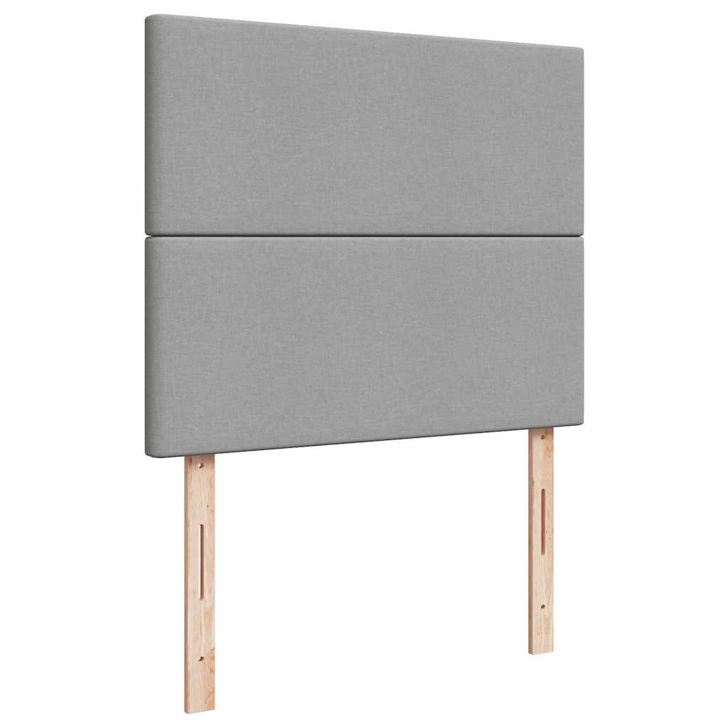 Cadru de pat otoman cu saltea țesătură gri deschis 120x190 cm GartenMobel Dekor