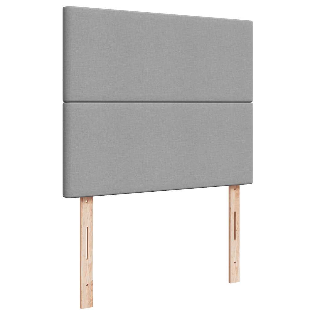 Pat box spring cu saltea, gri deschis, 120x190 cm, textil GartenMobel Dekor