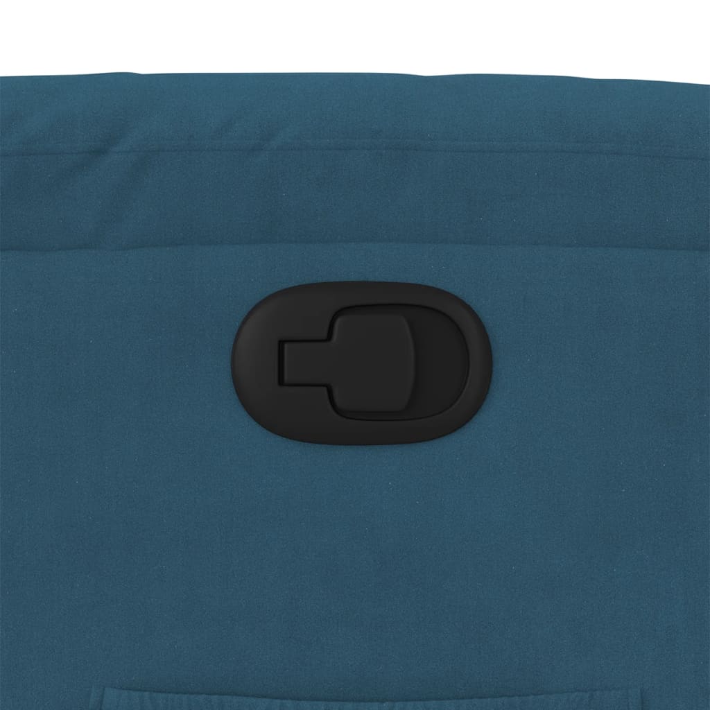 Fotoliu rabatabil, albastru, catifea GartenMobel Dekor