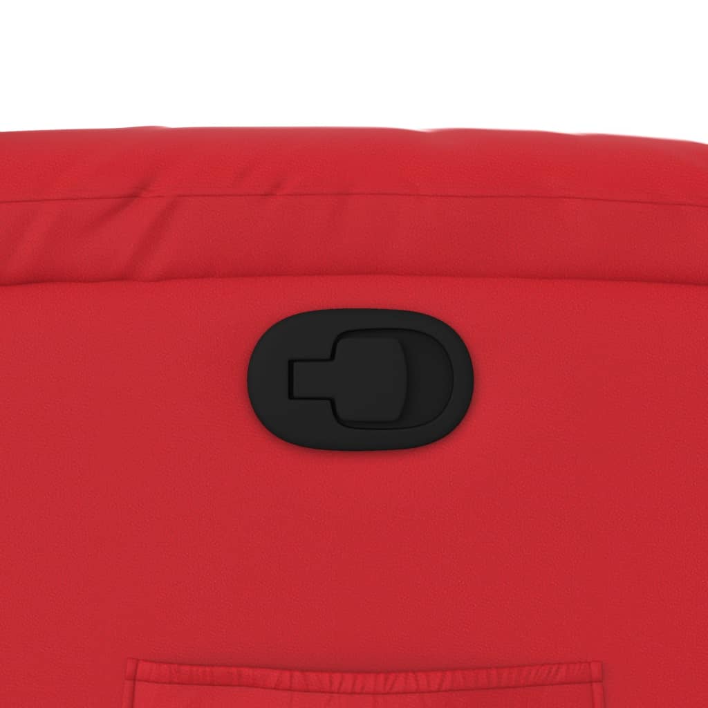 Fotoliu rabatabil, roșu, piele ecologică GartenMobel Dekor