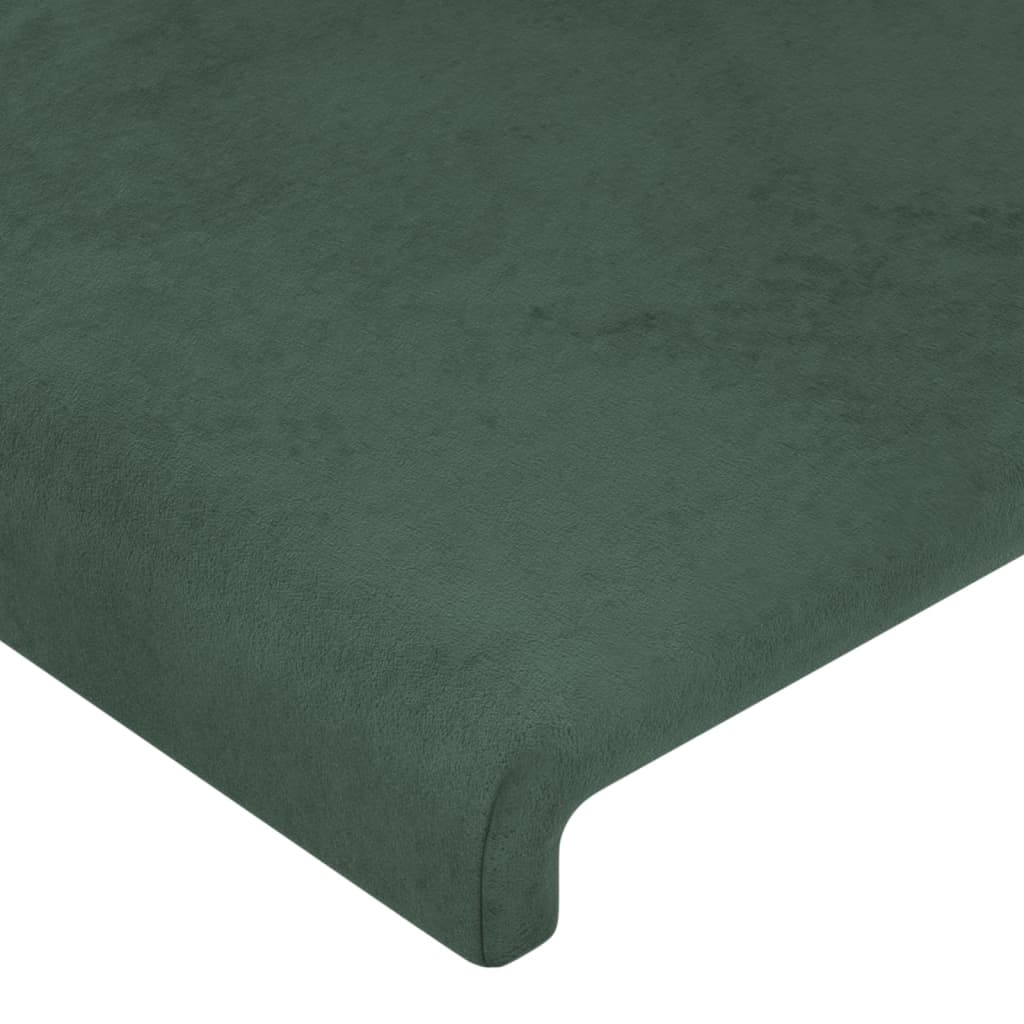 Tăblie de pat cu aripioare verde închis 147x23x78/88 cm catifea GartenMobel Dekor