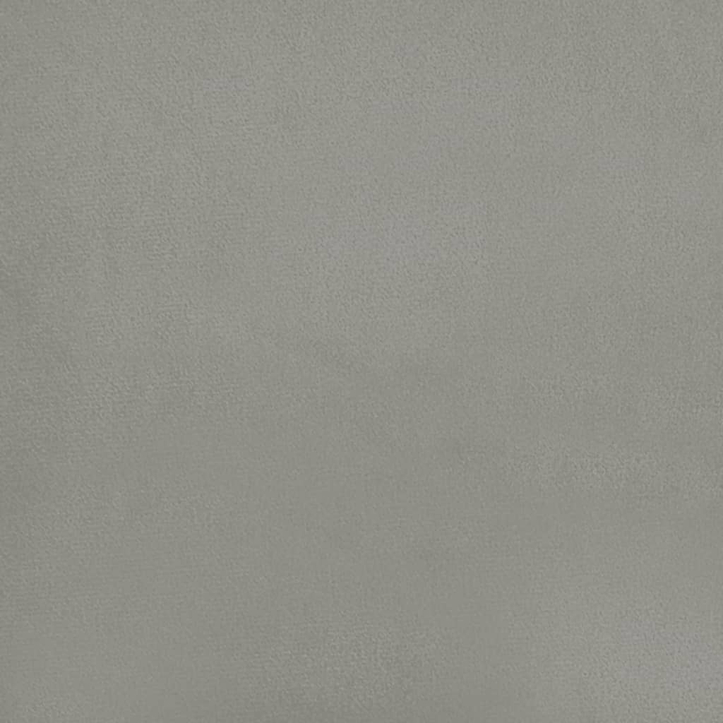 Pat box spring cu saltea, gri deschis, 120x190 cm, catifea GartenMobel Dekor