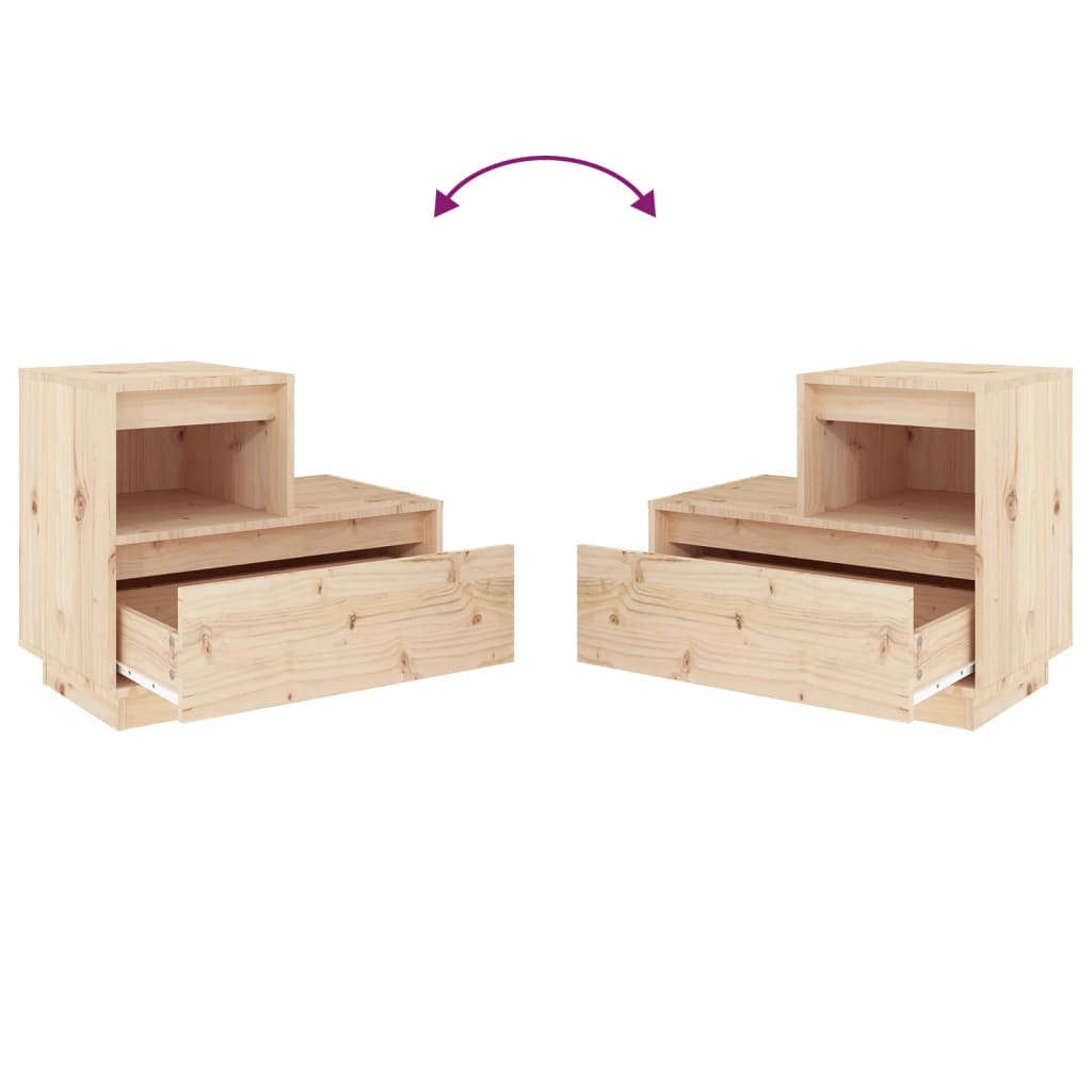 Noptiere, 2 buc., 60x34x51 cm, lemn masiv de pin GartenMobel Dekor