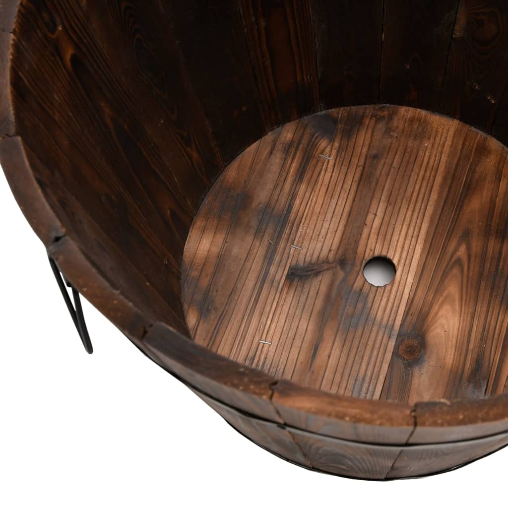 Set de jardiniere tip găleată, 3 piese, lemn masiv de brad GartenMobel Dekor