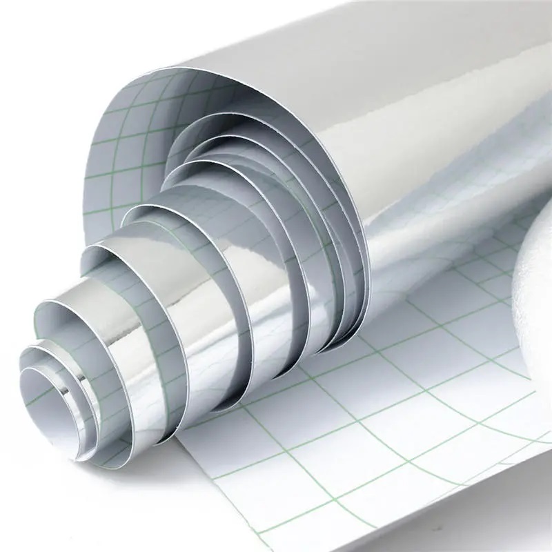 Set 2 bucati folie Crom pentru colantare oglinzi sau alte ornamente 25 x 25cm FAVLine Selection