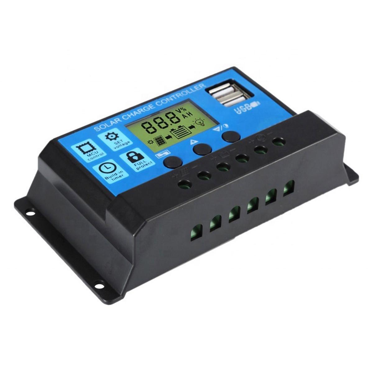 Controler/Regulator de incarcare panou solar, 12 - 24V, 30A, mini dual USB FAVLine Selection