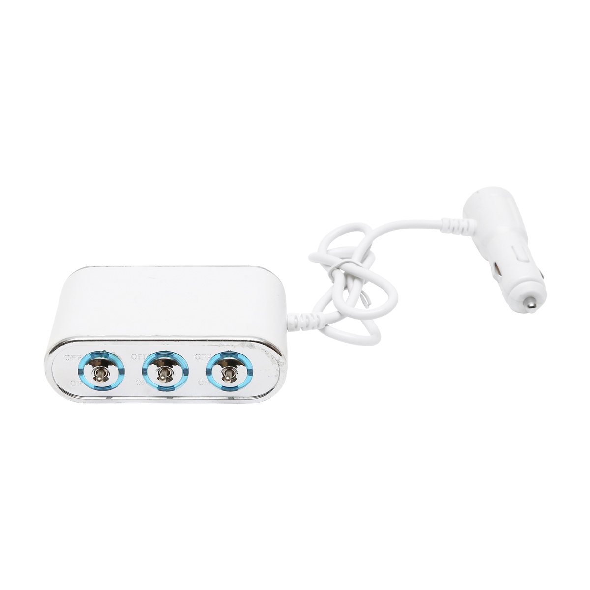 Adaptor bricheta auto tripla 12/24V, iluminata LED, cu intrerupator individual si 1 port USB, 5V, 2.1A FAVLine Selection