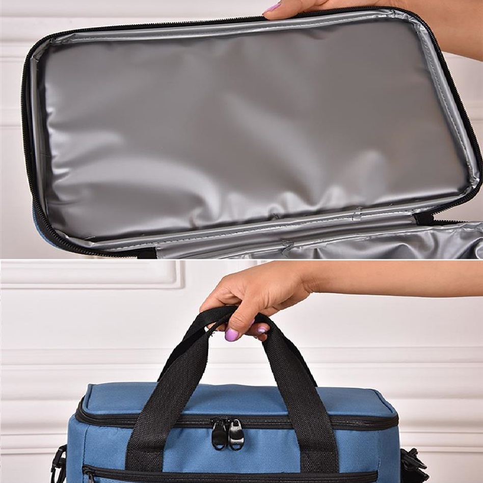 Geanta termoizolanta pentru picnic sau plaja, capacitate 16l, culoare Albastra FAVLine Selection