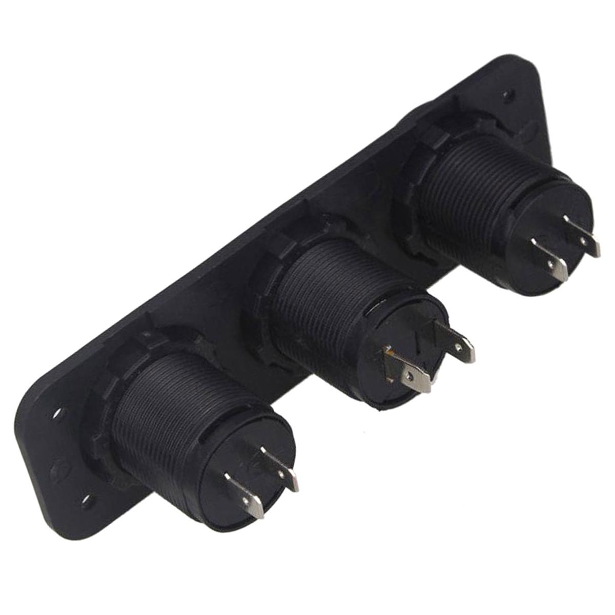 Priza de Bricheta Universala, etansa, cu Voltmetru si incarcare 2 x USB, pentru vehicule offroad, ATV, SSV, quad, moto sau utilaje agricole, alimentare 12V FAVLine Selection