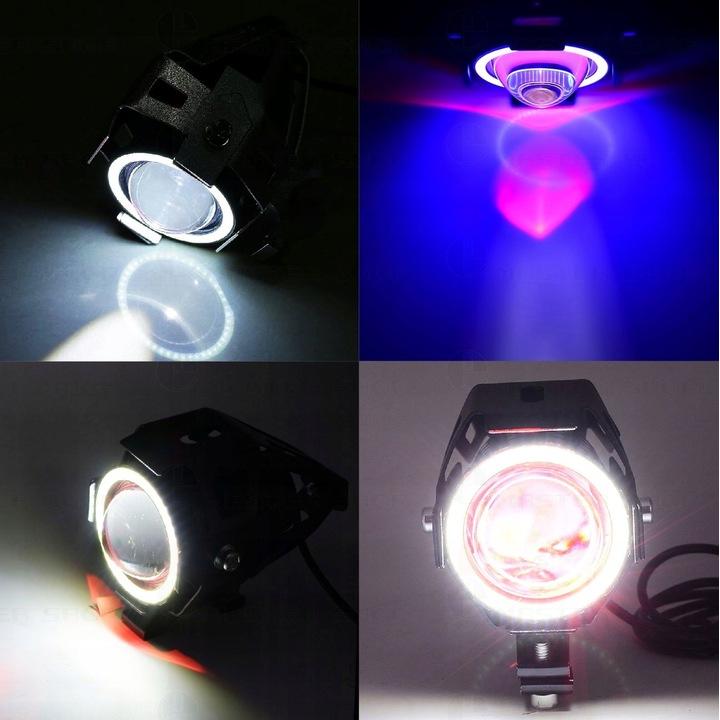 Proiector LED cu Lupa, Angel Eye ALB si Devil Eye RED, alimentare 12V, pentru Off-Road, ATV, SSV, UTV FAVLine Selection