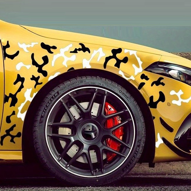 Set 2 stickere autoadezive Tuning in doua culori, model