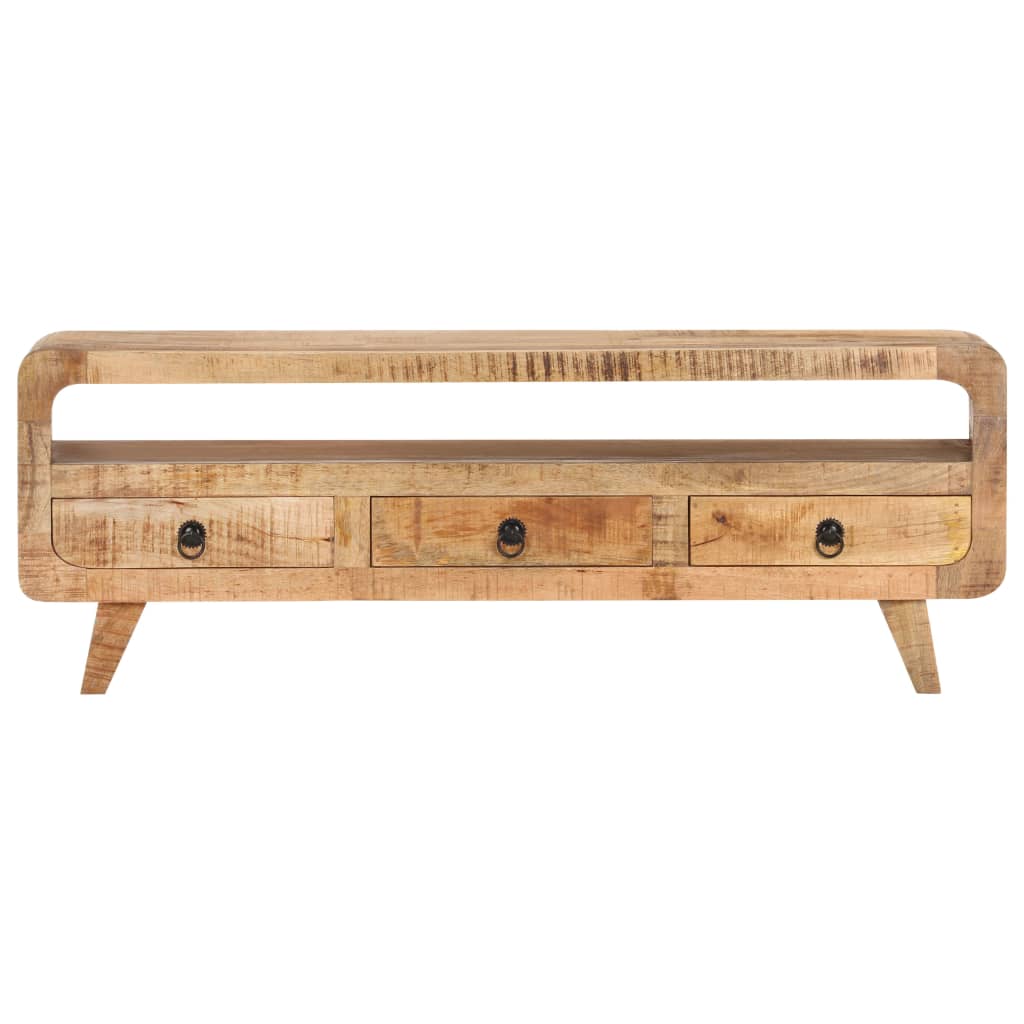 Comodă TV, 117 x 30 x 41 cm, lemn masiv de mango nefinisat GartenMobel Dekor