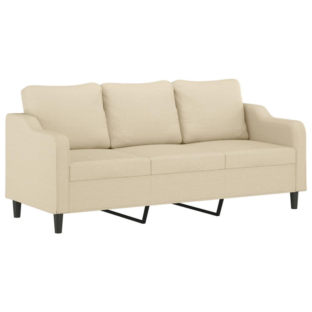 Set de canapele cu perne, 4 piese, crem, microfibră GartenMobel Dekor