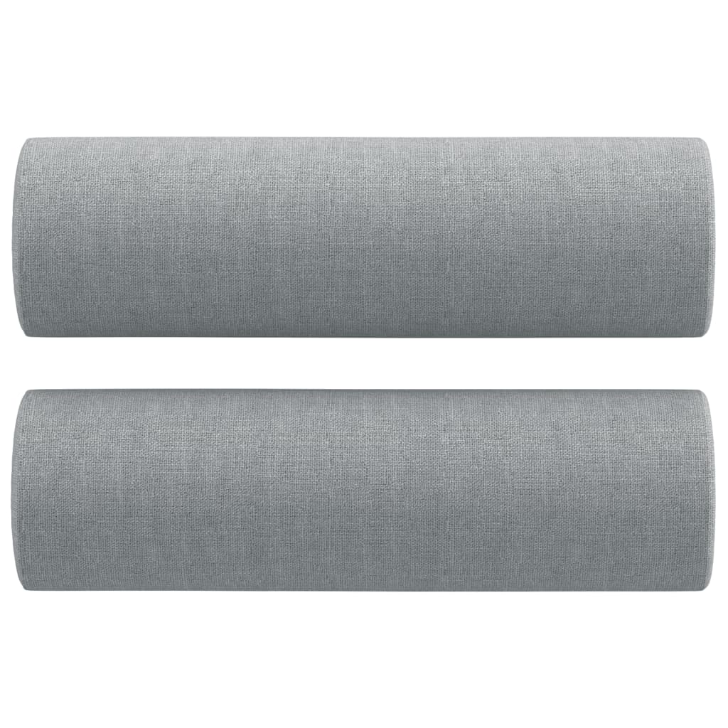 Set de canapele cu perne, 4 piese, gri deschis, material textil GartenMobel Dekor