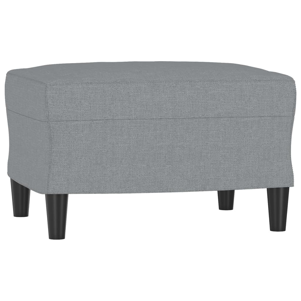 Set de canapele cu perne, 4 piese, gri deschis, material textil GartenMobel Dekor