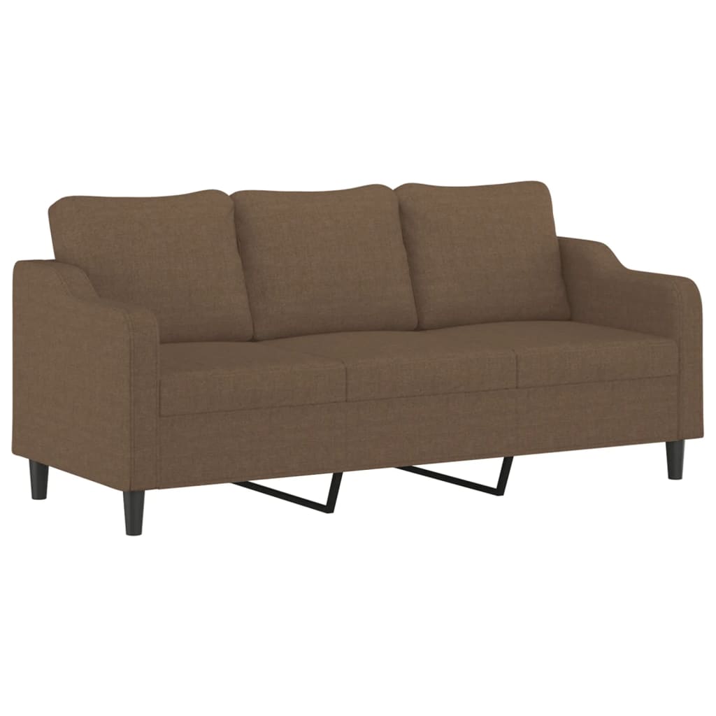 Set de canapele cu perne, 4 piese, maro, textil GartenMobel Dekor