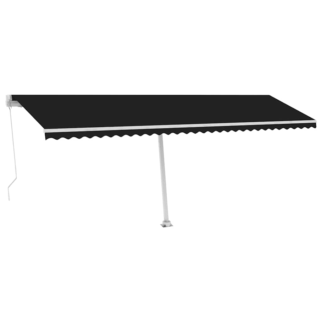 Copertină autonomă retractabilă manual, antracit, 600x300 cm GartenMobel Dekor