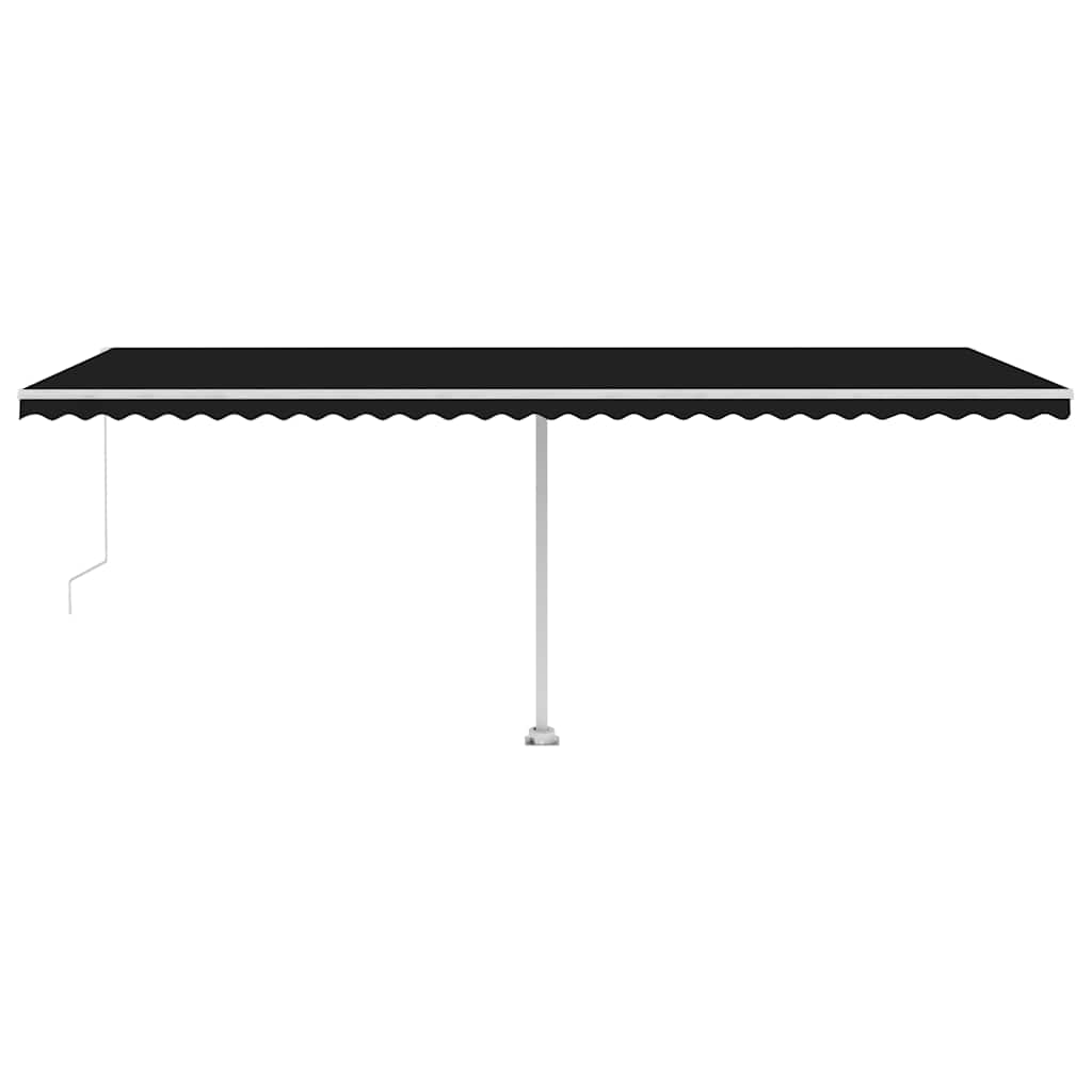 Copertină autonomă retractabilă manual, antracit, 600x300 cm GartenMobel Dekor
