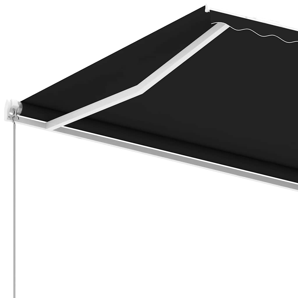 Copertină autonomă retractabilă manual, antracit, 600x300 cm GartenMobel Dekor