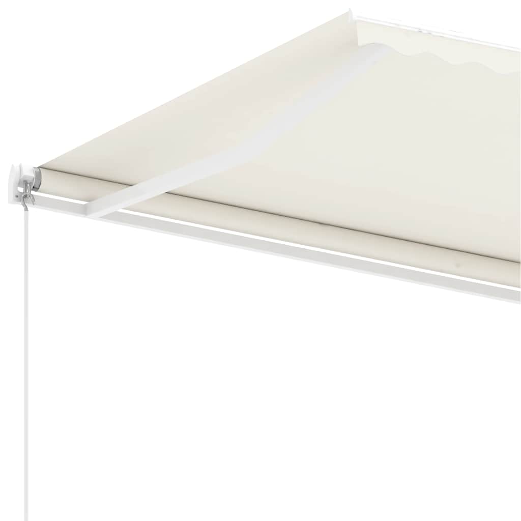 Copertină retractabilă manual, crem, 600x300 cm GartenMobel Dekor