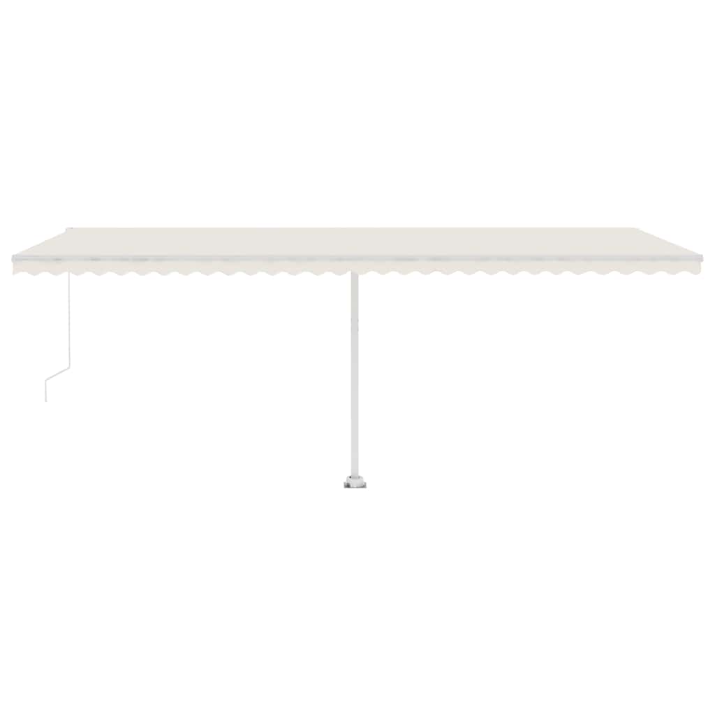 Copertină retractabilă manual, crem, 600x300 cm GartenMobel Dekor