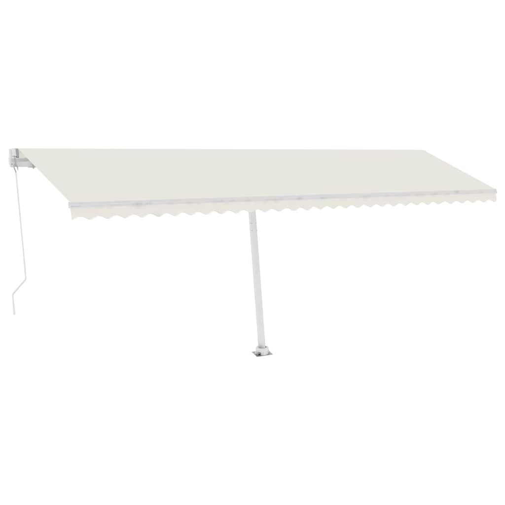 Copertină retractabilă manual, crem, 600x300 cm GartenMobel Dekor