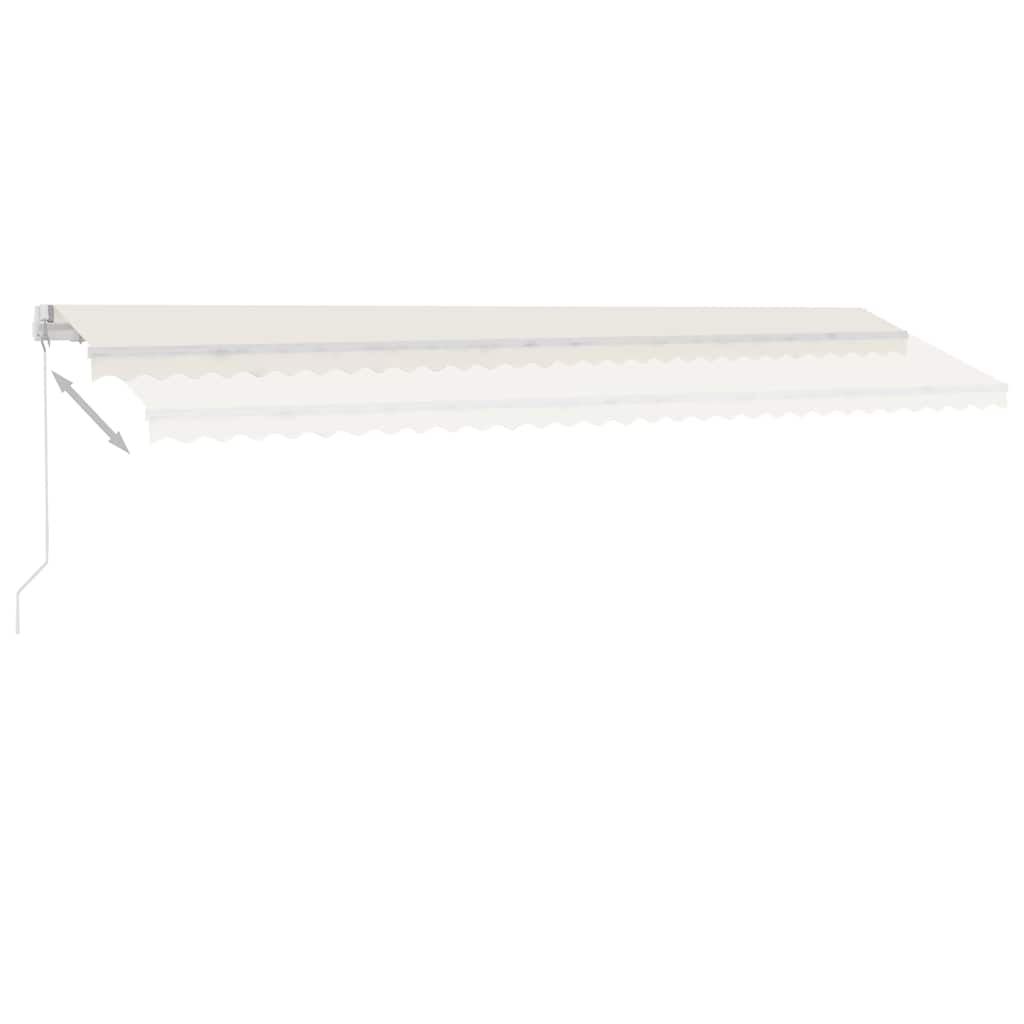 Copertină retractabilă manual, crem, 600x300 cm GartenMobel Dekor