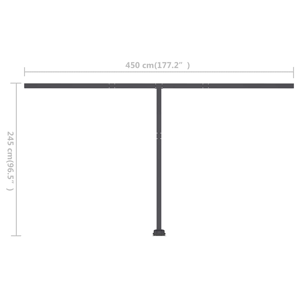 Copertină autonomă retractabilă manual, crem, 400x300 cm GartenMobel Dekor