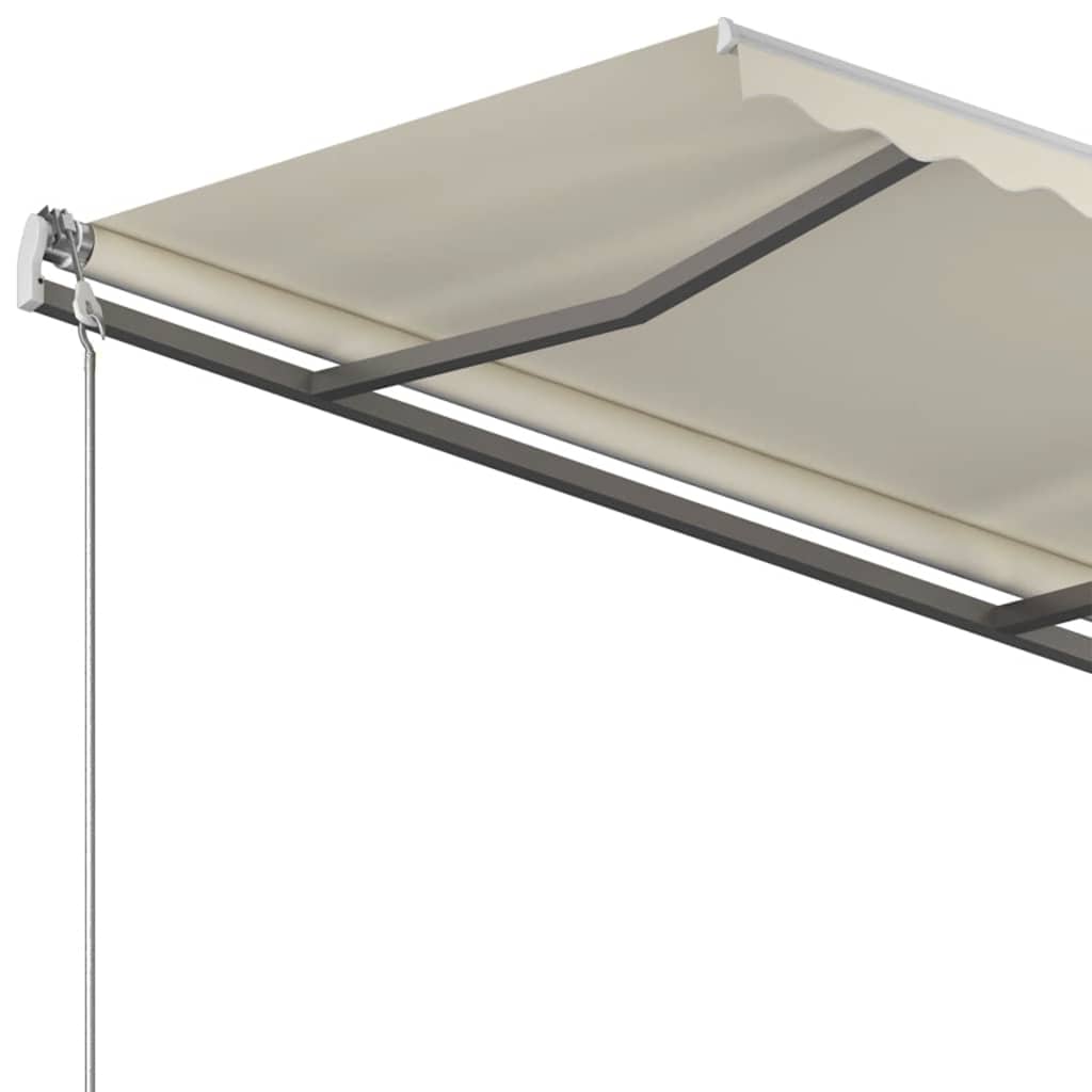 Copertină autonomă retractabilă manual, crem, 400x300 cm GartenMobel Dekor